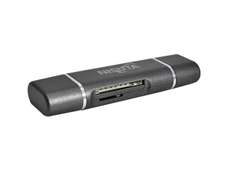 LECTOR MEMORIAS USB/C/MICRO 5en1 NISUTA CRUC2